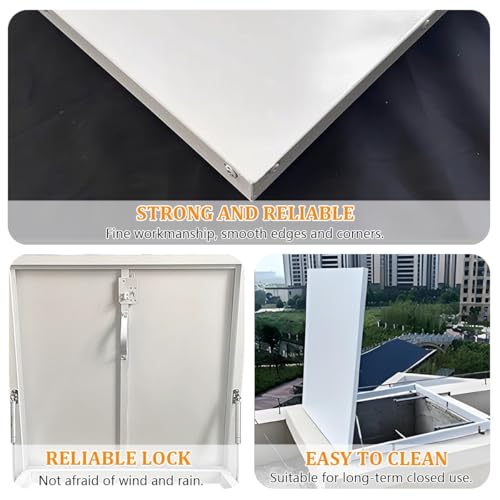 Cubierta de escotilla de techo residencial con puerta de acceso personalizable y varillas 7