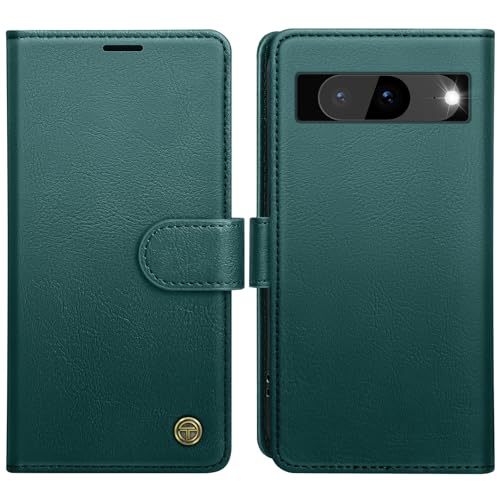 Étui cuir anti-piratage RFID pour Pixel 8 protégeant vos cartes et l'écran des chutes