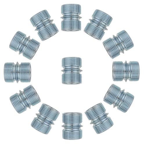 Hemobllo 20pcs Threaded Pole Connectors Double Slot Wire Shelf Nuts Metal Rack Connector Nuts 25mm Threaded Rod Replacement Parts for Garage Storage and Industrial Shelving