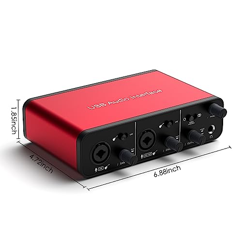Usb Audio Interface 24Bit/192Khz For Recording Podcasting And Streaming, 48V Phantom Power, Whit Xlr Cable(No Software Included) (192Khz Audio Interface) #TOP6