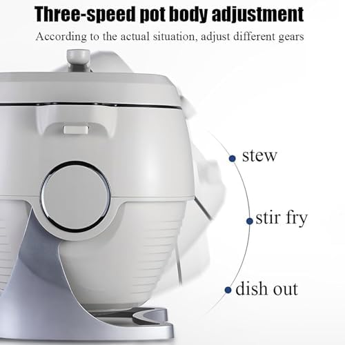 6L Commercial Food Processor - Automatic Cooking Machine with 360° Rotation, 3D Heating, 3 Power Levels, Ideal for Home and Restaurant Use, 110V 1000W, Versatile Kitchen Appliance