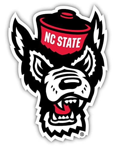 Imán decorativo de vinilo 4 pulgadas NC State Wolfpack miniatura 1