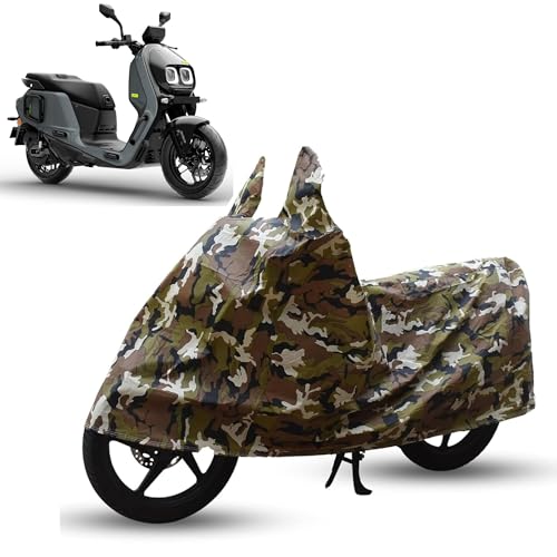 Image of Sulfar Bike Cover for River Mobility Indie Gen 3 (EV) (Electric Scooter) | Waterproof, Dustproof & UV Protected | All Weather Two Wheeler Cover (Army Green) New 2026 Variants