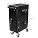 16 Bay Mobile Charging Cart for Chromebook, Laptop & Tablet, Mobile Device Charging Station with Power Strip, Locking Doors & Wheels, All-Steel Construction