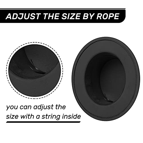 Fedora Hats For Men Women Pork Pie Hats Flat Top Hats Boater Hat Wide Brim Hats For Men Women Black #TOP3