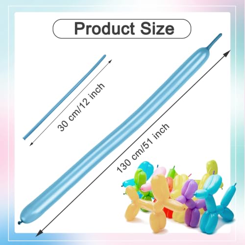 Image of Party Balloons - Pearl Light Blue 260 Long Balloons for Birthday Celebrati | Pearl Light Blue long balloons for balloon arch & party event decorations, thick latex & easy to inflate, great for birthday