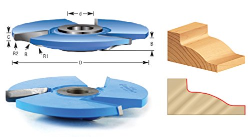 Amana Tool - SC502 Carbide Tipped 3-Wing Ogee Raised Panel 5-1/2 Dia x 5/8 x 1 & 1-1/4 Bor