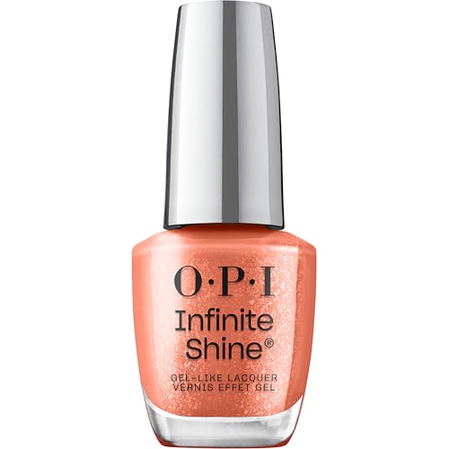 OPI Colección What's Your Mannitude - Infinite Shine - Esmalte de uñas de larga duración - Knee High Stock-blings, Tono Melcotón, 15ml