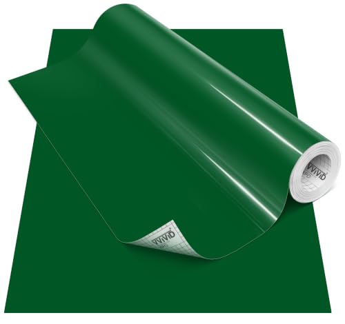 VViViD DECO65 Dark Green Gloss Permanent Adhesive Craft Vinyl for Cricut, Silhouette & Cameo (24" x 150ft)