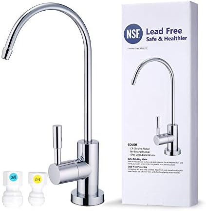 NSF Certification Lead-Free Water Filtration Reverse Osmosis Faucet Advanced RO Tap for Drinking, Kitchen Sink Cleaning | Safe, Healthier (Chrome) (Chrome)