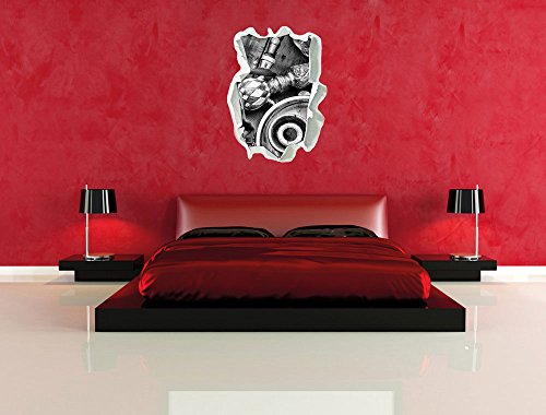 Stil.Zeit Monocrome, Orientalische Shisha Aprikose Papier im 3D-Look, Wand- oder Türaufkleber Format: 92x62cm… – Bild 6