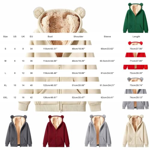 ENCURKUS Women's Sherpa Fleece Jacket Thick Warm Zip Up Hoodie with Pockets - image 4