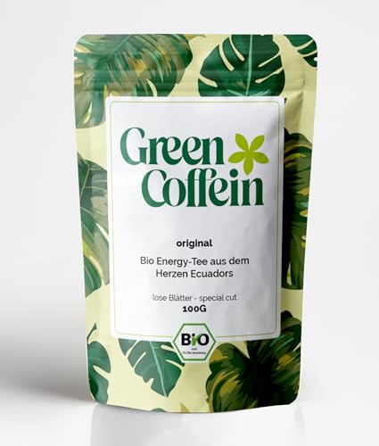 Bio Guayusa Tee von Green Coffein - Original aus Ecuador - Green & Black - 100g & 500g...