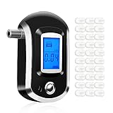 【Función de alarma automática y modo de ahorro de energía】 Hay 3 unidades de medida para elegir,% BAC, ‰ BAC, mg / l, al realizar la prueba, si el resultado de la medición excede 0.5 BAC, el alcoholímetro le advertirá con una alarma sonora. El alcoholímetro se apaga automáticamente para ahorrar energía cuando no se realiza ninguna operación.