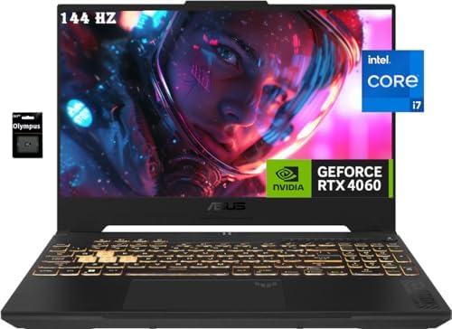 ASUS TUF F15 Newest Gaming Laptop, 15.6″ FHD 144Hz FHD, NVIDIA GeForce RTX 4060, Intel Core i7-12700H, 16GB RAM, 1TB PCIe SSD,Wi-Fi 6, Windows 11 Home, IPS-Type Display, Backlit Keyboard, Gray