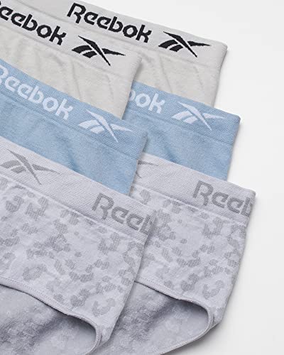 Reebok Girls' Underwear - Seamless Hipster Briefs (6 Pack), Size Medium, Print/Denim/Grey #TOP1