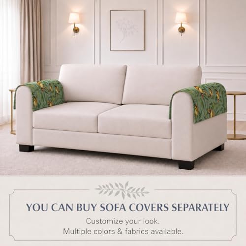 Image of STITCHNEST 'Eden Weaves Collection Series' Sofa Armrest Cover | Elegant Woven Fabric, Washable & Durable for Modern Living (18 x 22 Inches)