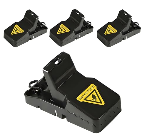 TREATY Reusable Mouse Traps for Indoors, Mouse Traps that Kill Instantly for Outdoor-Indoor | High Sensitive Instant Mice Traps for Indoors (4 Packs, 4, Pcs) TREATY Reusable Mouse Traps for Indoors, Mouse Traps that Kill Instantly for Outdoor-Indoor | High Sensitive Instant Mice Traps for Indoors (4 Packs, 4, Pcs)
