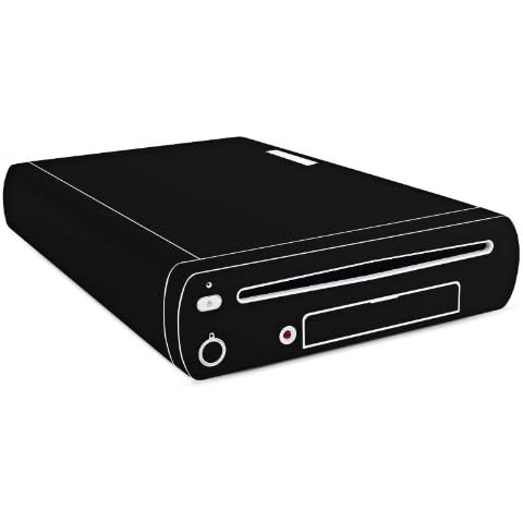 DeinDesign Skin kompatibel mit Nintendo Wii U Konsole Folie Sticker einfarbig schwarz Farbe Cover