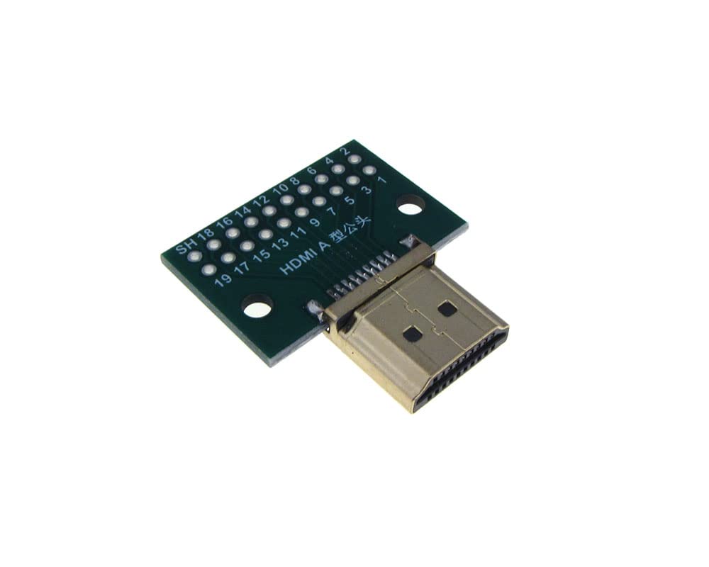 HDMI Male Connector Breakout Board 19P DIP 0.1"
