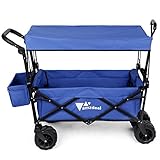 bollerwagen kleines packmaß 【Gute Flexibilität】Sowohl der vordere als auch der hintere Griff sind verstellbar. Es ermöglicht Kindern und Erwachsenen, ihre beste Haltung zu finden. Beachten Sie, dass der Lenker auf bis zu 97 cm eingestellt werden kann und einige besonders größere Personen sich möglicherweise bücken müssen, um zu drücken oder zu ziehen.