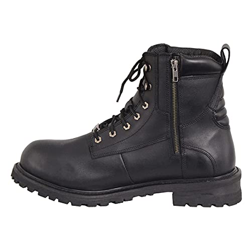 Image of Milwaukee Leather Men's Leather Lace-Up Riding Boots - Motorcycle Biker Footwear for Street & Daily Wear