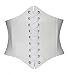 Alivila.Y Fashion Faux Leather Underbust Waist Belt Corset A13-White