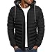 Doudoune Homme Hiver Chaud Manteau Épais Homme Veste d'hiver Blouson Veste avec Capuche épais Manteau Veste à mi-Saison Fermeture éclair Sportif Grande Taille Jacket Down Coat Pas Cher Roiper