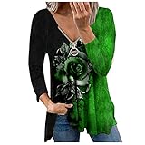 Bauchfreie Oberteile MäDchen MäDchen Tank Top Orsay Blusen Elegante Oberteile Damen T Shirt Damen Bluse GrüN Schlupfbluse Damen StüSsy T Shirt T Shirt Mountain Mittelalter Hose Damen(Grün-1,L)