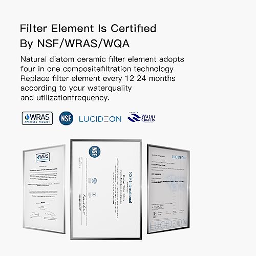 Fachioo Countertop Water Filter System, 1.5 Years Capacity, Nsf/Ansi 42 & 53 Certified, Reduces Pfas, Pfoa/Pfos, Lead, Chlorine, Odor,5 Stage Countertop Water Filter Direct Connect To Kitchen Faucet #TOP1