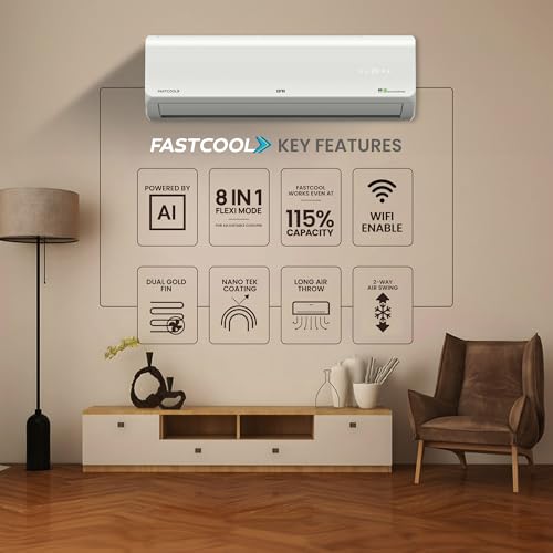 Image of IFB Model Silver Plus Smart Series 2 Ton 3 Star In-built Wifi Split AC with HD Compressor, AI, Dual Gold Fin & 8-in-1 Flexi Mode - White (CI223SL32SGN1, Copper Condenser)