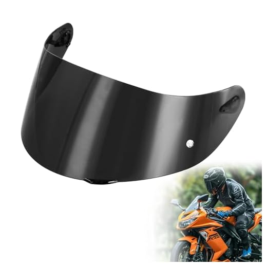 Visiera Casco Moto, Compatibile con Agv K1 K3SV K5, Casco Parabrezza Moto Visiera a Lente Integrale, visiera Del Motociclo Della Lente (Nero)