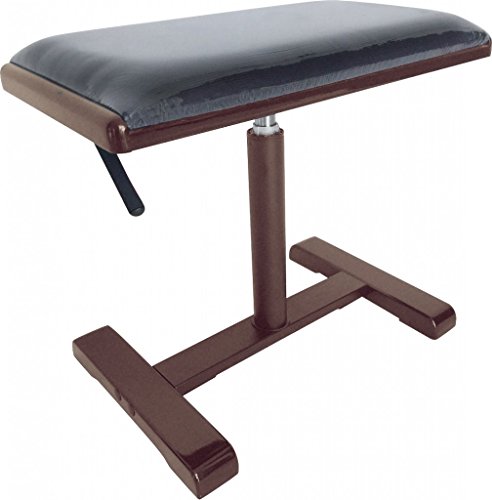 Stagg PBH 740 RWM VBK Hydraulic Piano Bench-Matte Rosewood with Velvet Black Top