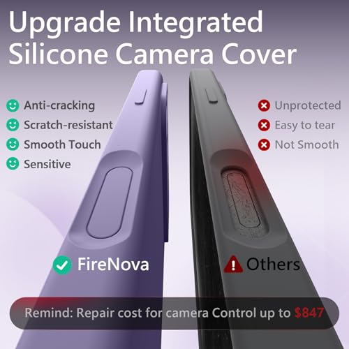 Image of FireNova Magnetic for iPhone 17 Pro Case, Compatible with MagSafe, [Integrated Silicone Camera Control Button] [Camera Protection] Anti-Scratch Microfiber Lining Phone Case, 6.3 inch, Clove Purple