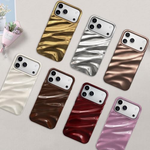 Coque iPhone 17 Pro Max vagues beige QLTYPRI étui protection souple silicone - 6