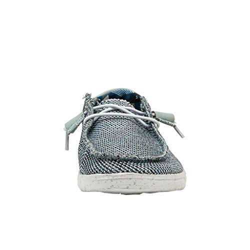 Image of HEYDUDE Women's Wendy Sox Ice Grey Size 12 | Women's Shoes | Women's Lace Up Loafers | Comfortable & Light-Weight