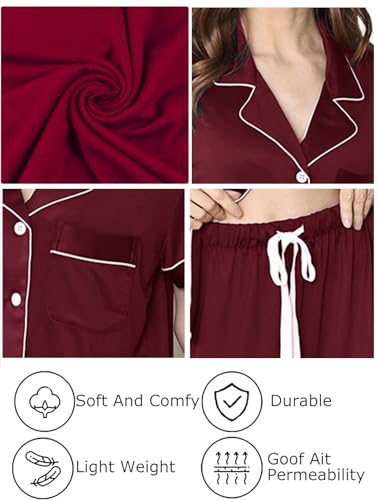 3Pcs Soft Pajamas Set for Women XS-XXL Womens Pajama Sets Button Down Sleepwear Nightwear Pj set Lounge Set Pjs3