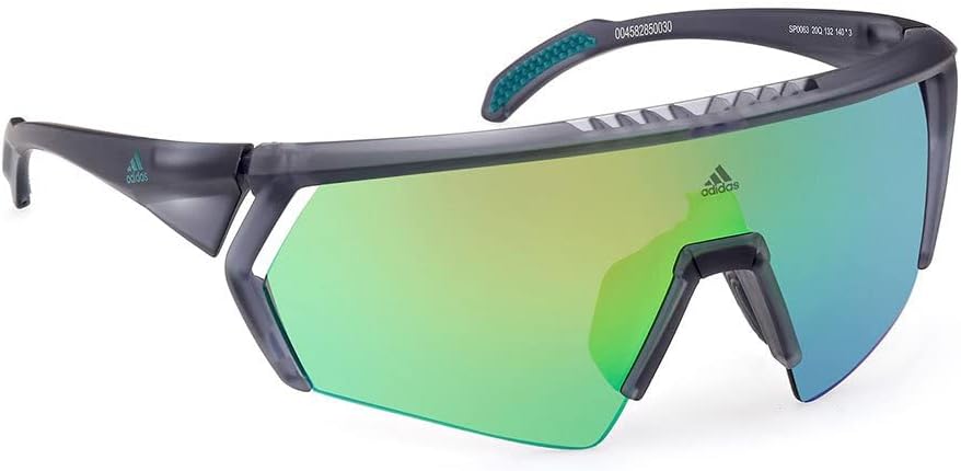 adidas Sunglasses Sport SP 0063 20Q Grey/Other/Green Mirror - Image 7