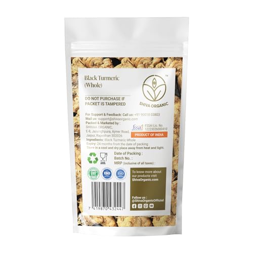 Image of Shiva Organic Black Turmeric Whole Dry - 125 g | North East Spices