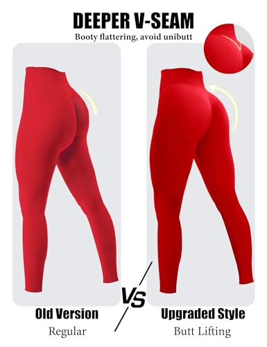 Olmlmt No Front Seam Workout Leggings for Women Tummy Control Butt Lifting Leggings Buttery Soft Gym Yoga Pants