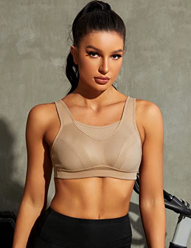 Image of Wingslove High Impact Sports Bras for Women Plus Size Non Padded Wirefree Workout Bra Bounce Control