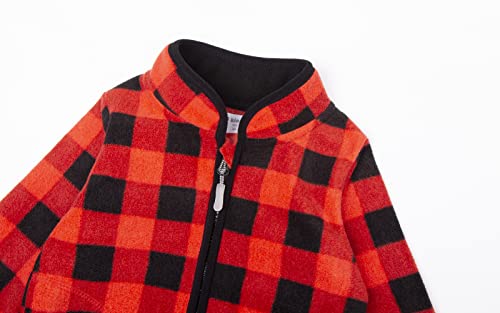 Mud Kingdom Unisex Kids Fleece Jacket Printing Zip Up3