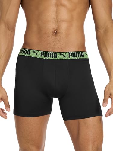 Puma Herren-Boxershorts, 5er-Pack, Trainingspassform, Schwarz/Hell, Größe XL – Ansicht 2