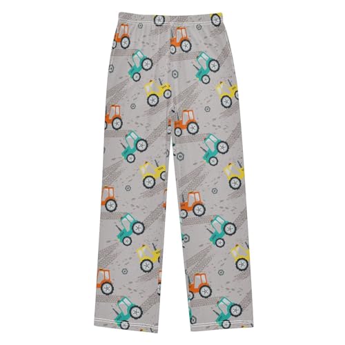 ZZXXB Truck Colorful Print Boys Long Pants Soft Trousers Elastic Waist Kids Lounge Bottoms with Pockets S-XL