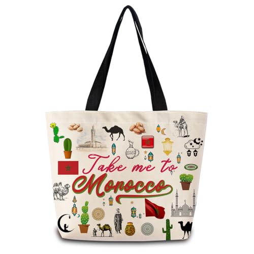ZhuVantrix Morocco Tote Bag with Interior Zipper for Women