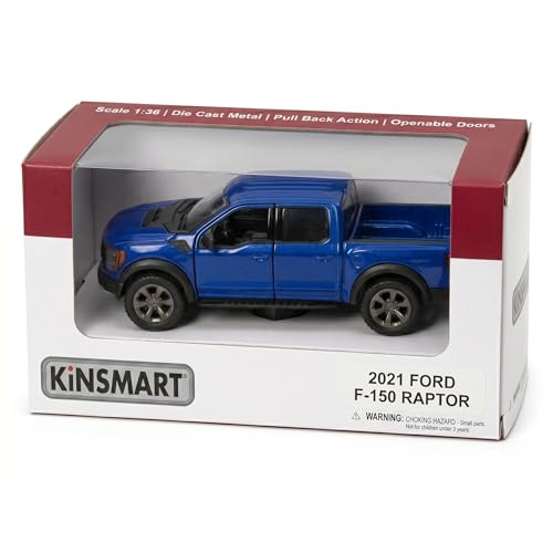 Image of Wizplex Kinsmart Ford F-150 Raptor R 1:36 Scale Officially Licensed Die-Cast Metal Car Model - Pull-Back Action Openable Doors Pick-Up Truck Collectible Toy