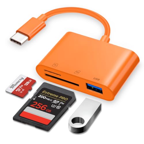 Image of USB C SD Card Reader for iPhone, Type C Digital Camera Adapter to Phone