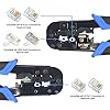 VCELINK Pinza Crimpatrice RJ45 Professionale, Crimpatrice Ethernet anche per RJ12 RJ11 Integra Spelatura, Pinza a crimpare