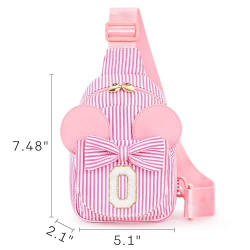 Image of Mibasies Sling Bag for Girls Gift, Toddler Girl Toys, Pink O | Cute Design, Adjustable Strap, Premium Durable Materials, Ideal Gift for Girls 4-6 for Birthdays, Christmas & Holidays