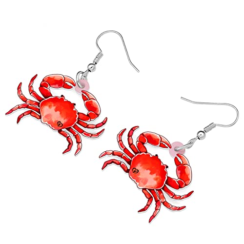 Acrylic Cute Ocean Animals Crab Turtle Octopus Jellyfish Dangle Drop Earrings for Women Sea Life Jewelry Gifts for Beach Party Charms2